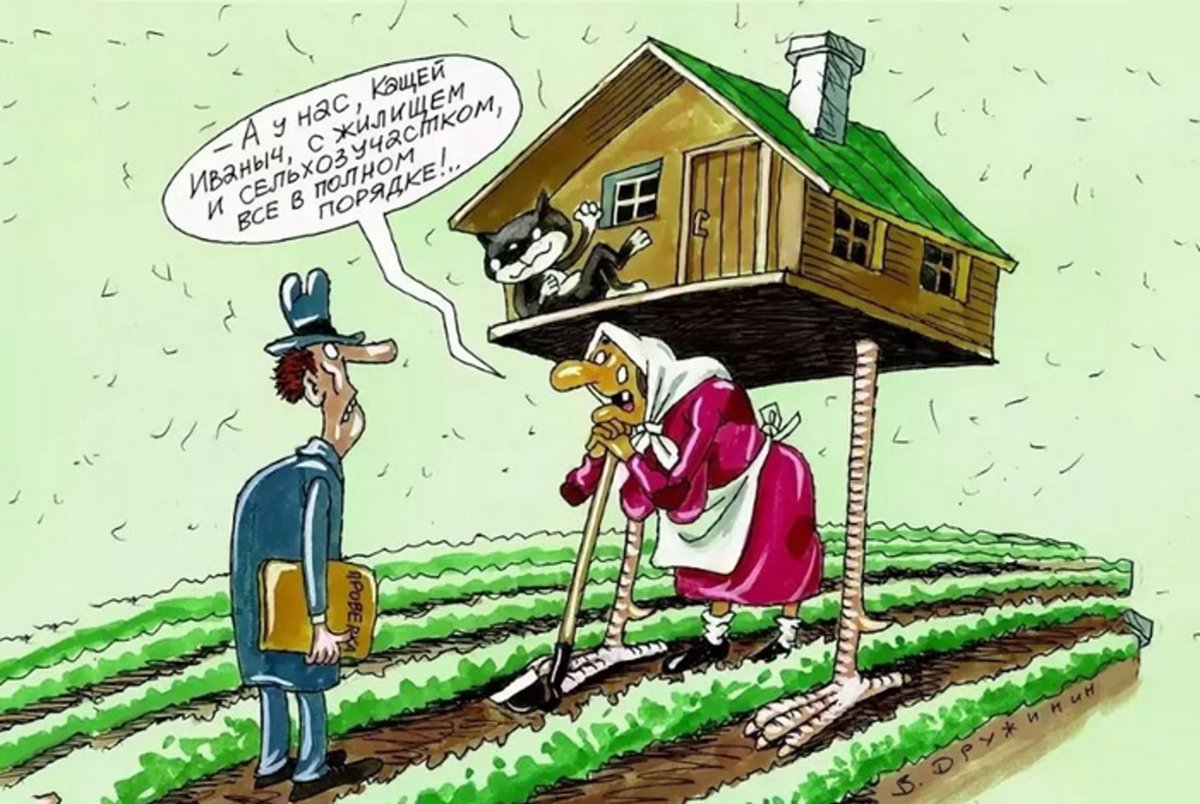Садовод карикатура