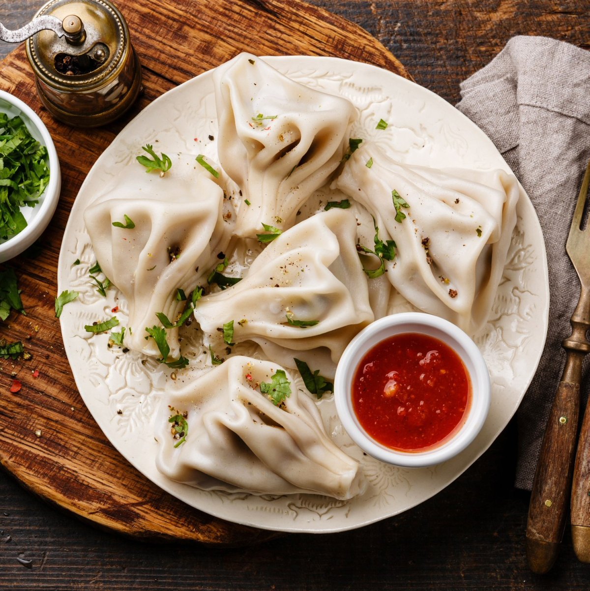 Грузинский дворик хинкали