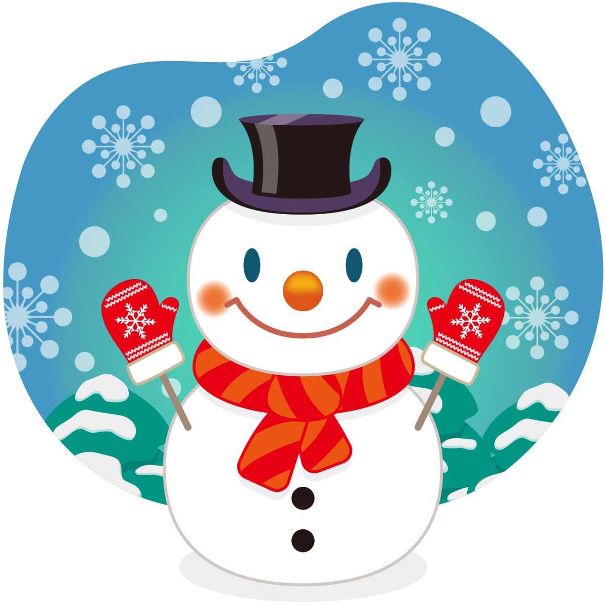 Снеговики с цифрами