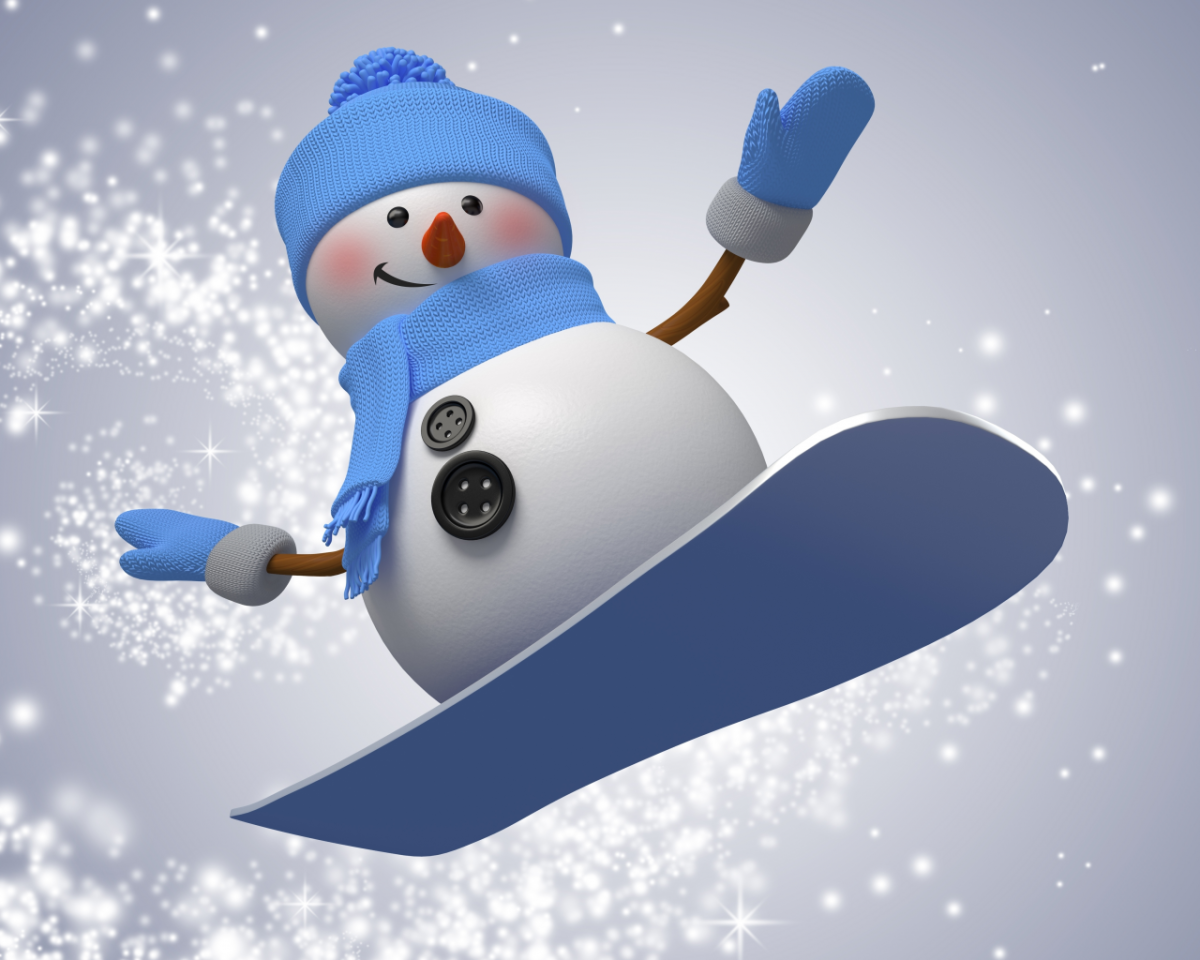 Бело красный Снеговик