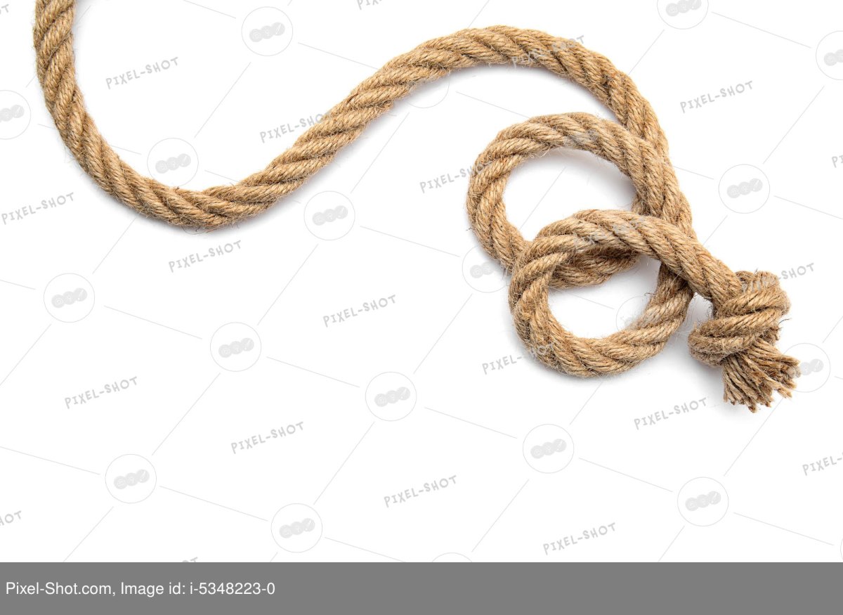 Верёвка на белом фоне