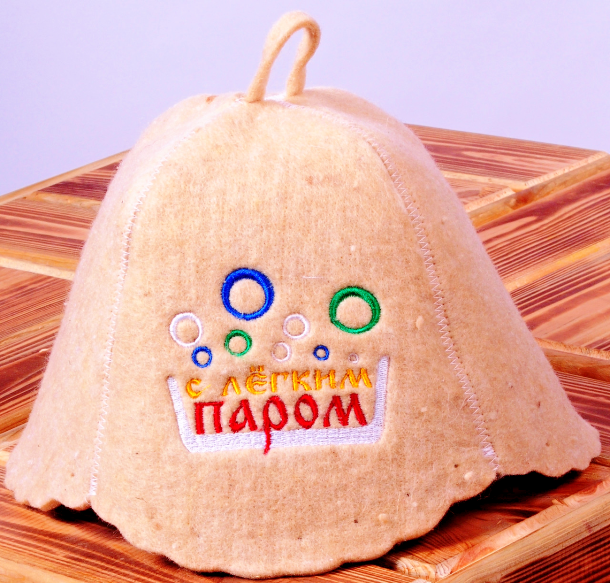 Шапка для бани и сауны "с легким паром"