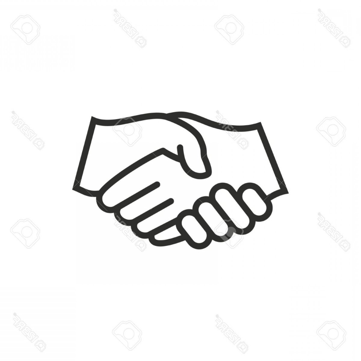 Рукопожатие иконка на белом фоне