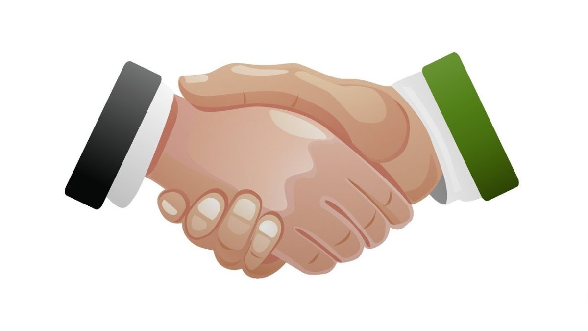 Стикер рукопожатие