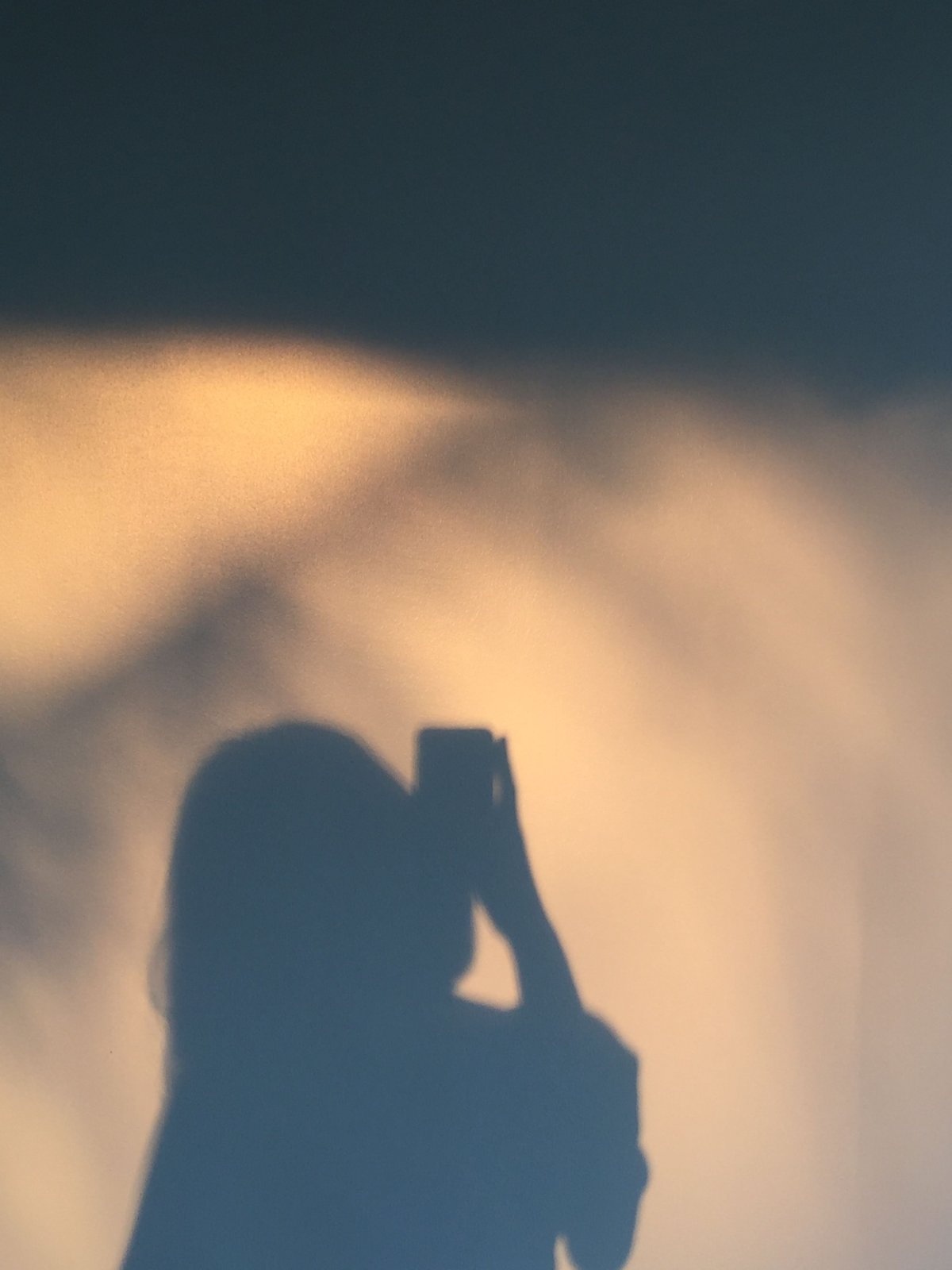 Тень девушки на стене