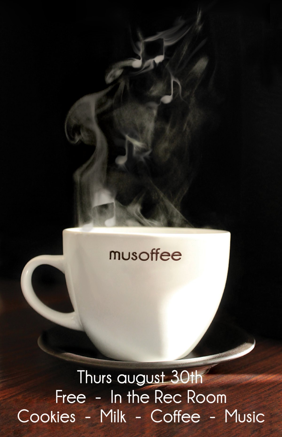 Чашка дымящегося кофе