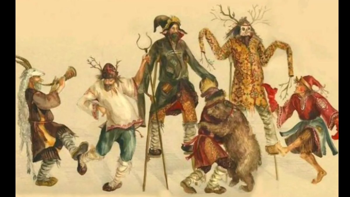 Древние изображения Скоморохов