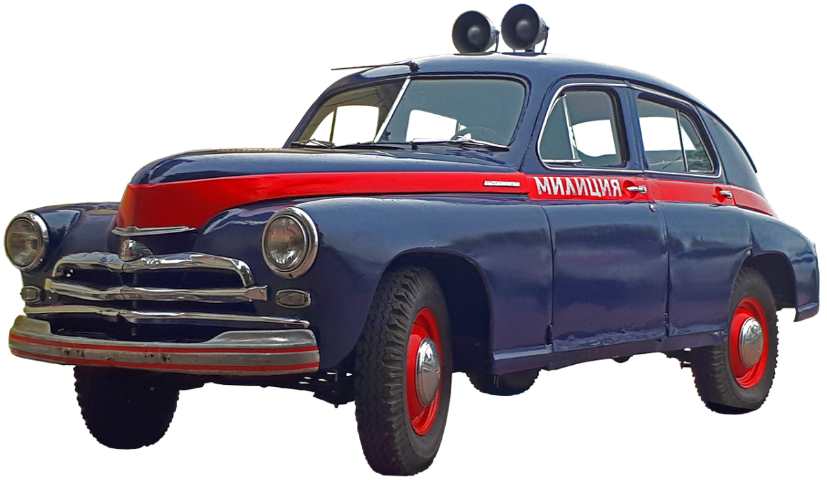 ГАЗ-20 победа чёрная вид сбоку