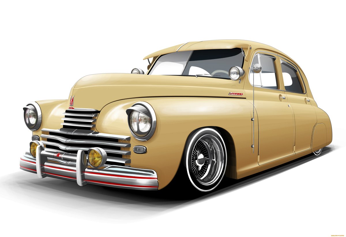 Автомобиль ГАЗ м20 победа осенью