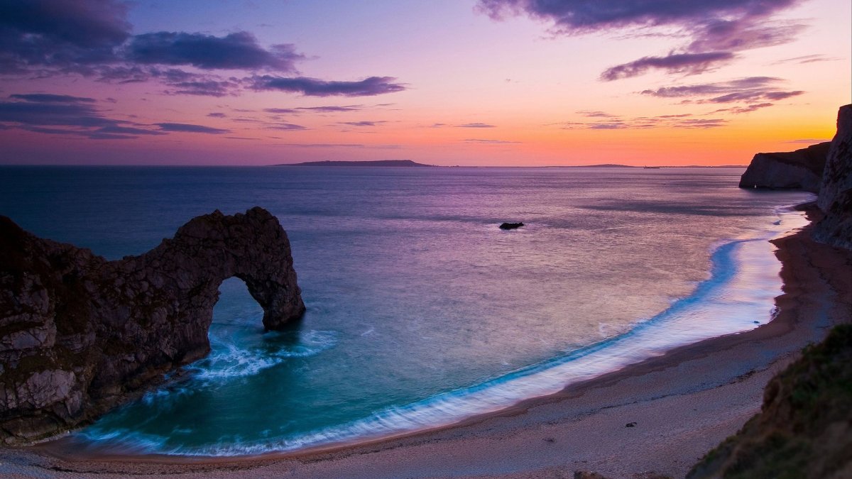 Закат на море