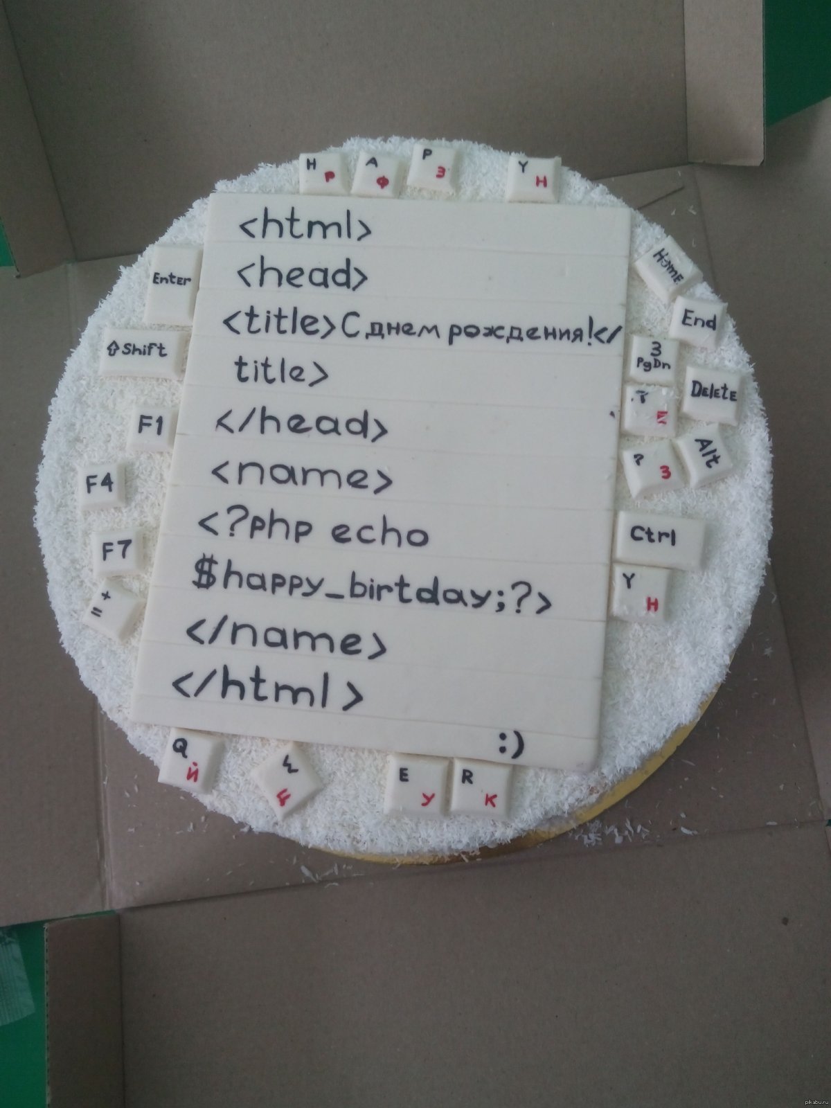 Торт для компьютерщика