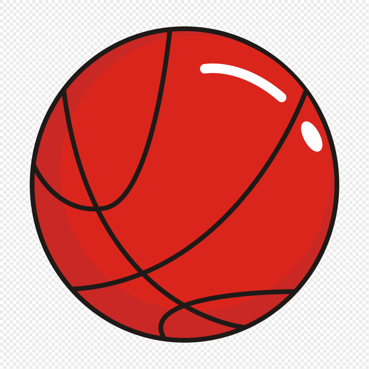 Красный баскетбольный мяч без фона