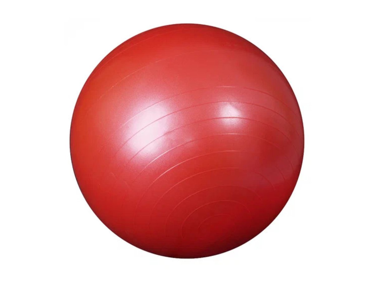 Мяч гимнастический для фитнеса 65 см в коробке с насосом (красный) l 0165b