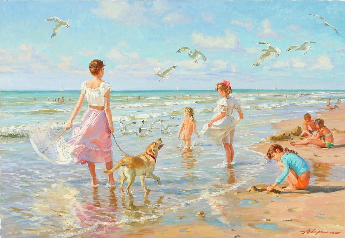 Художник Александр Аверин море