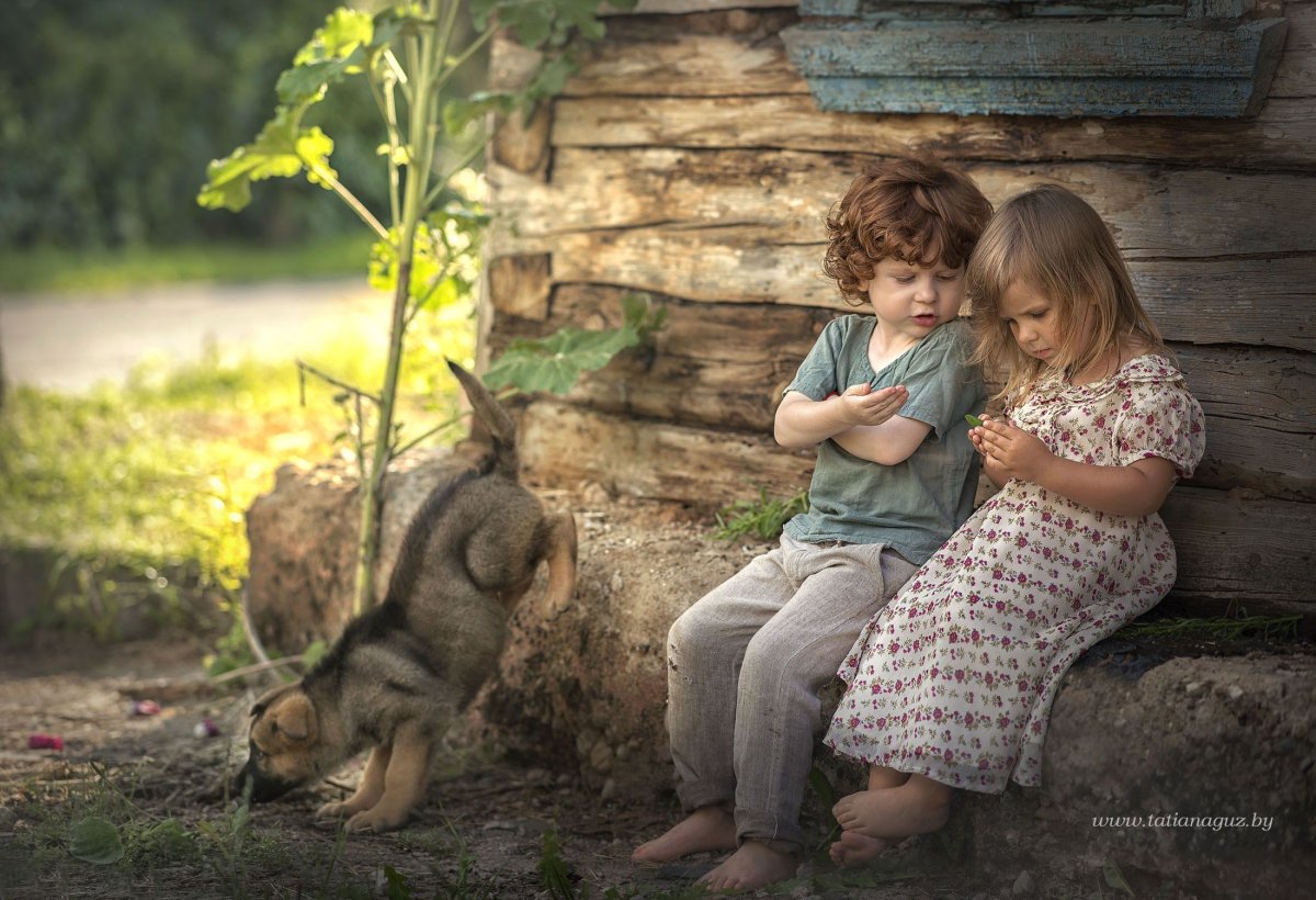Лето в деревне дети