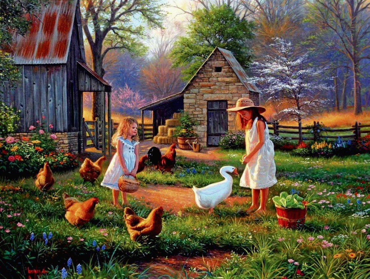 Художник Mark Keathley деревенская жизнь