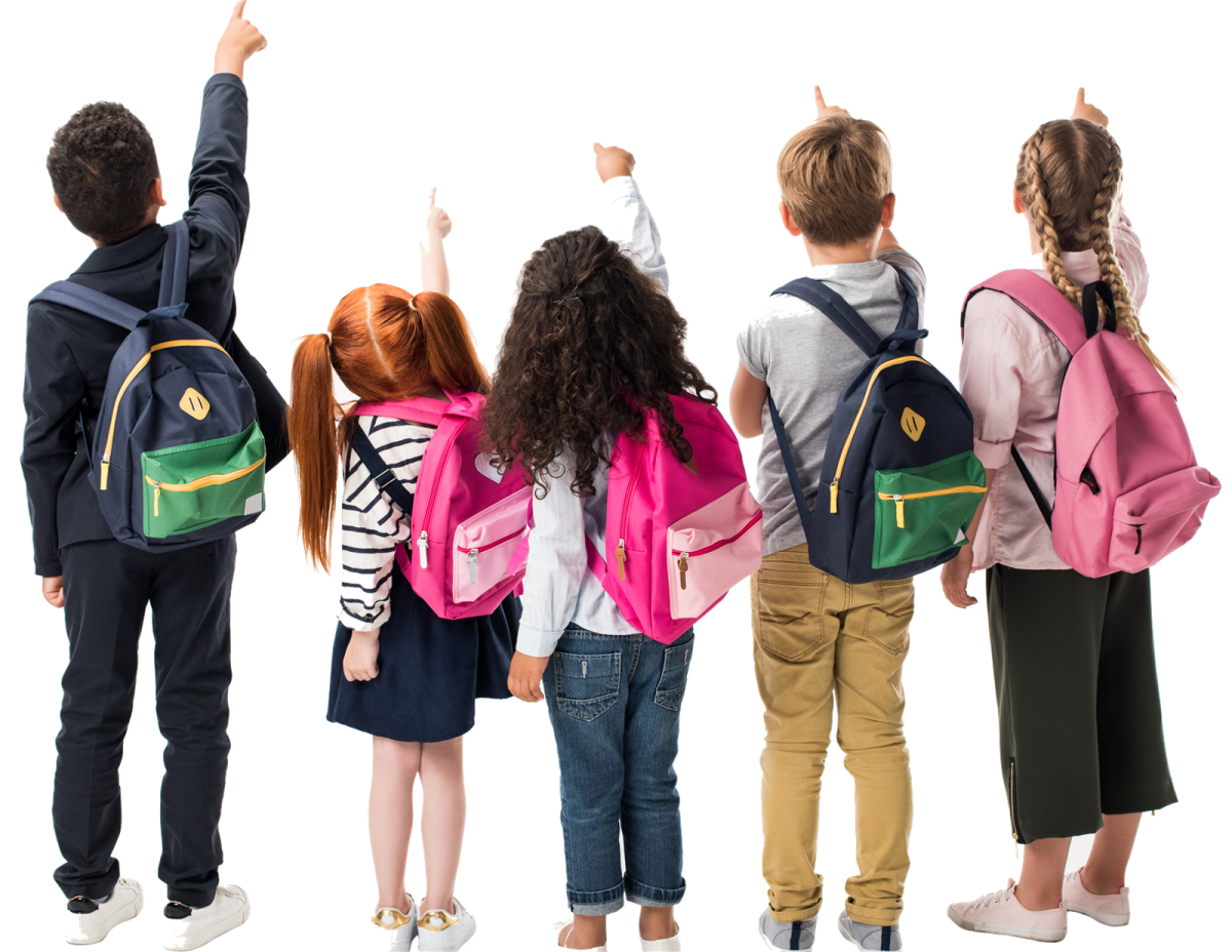 Мальчик с рюкзаком мультяшный