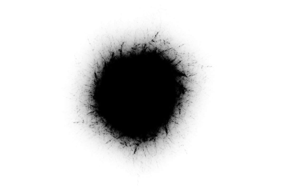 Черная дыра на прозрачном фоне