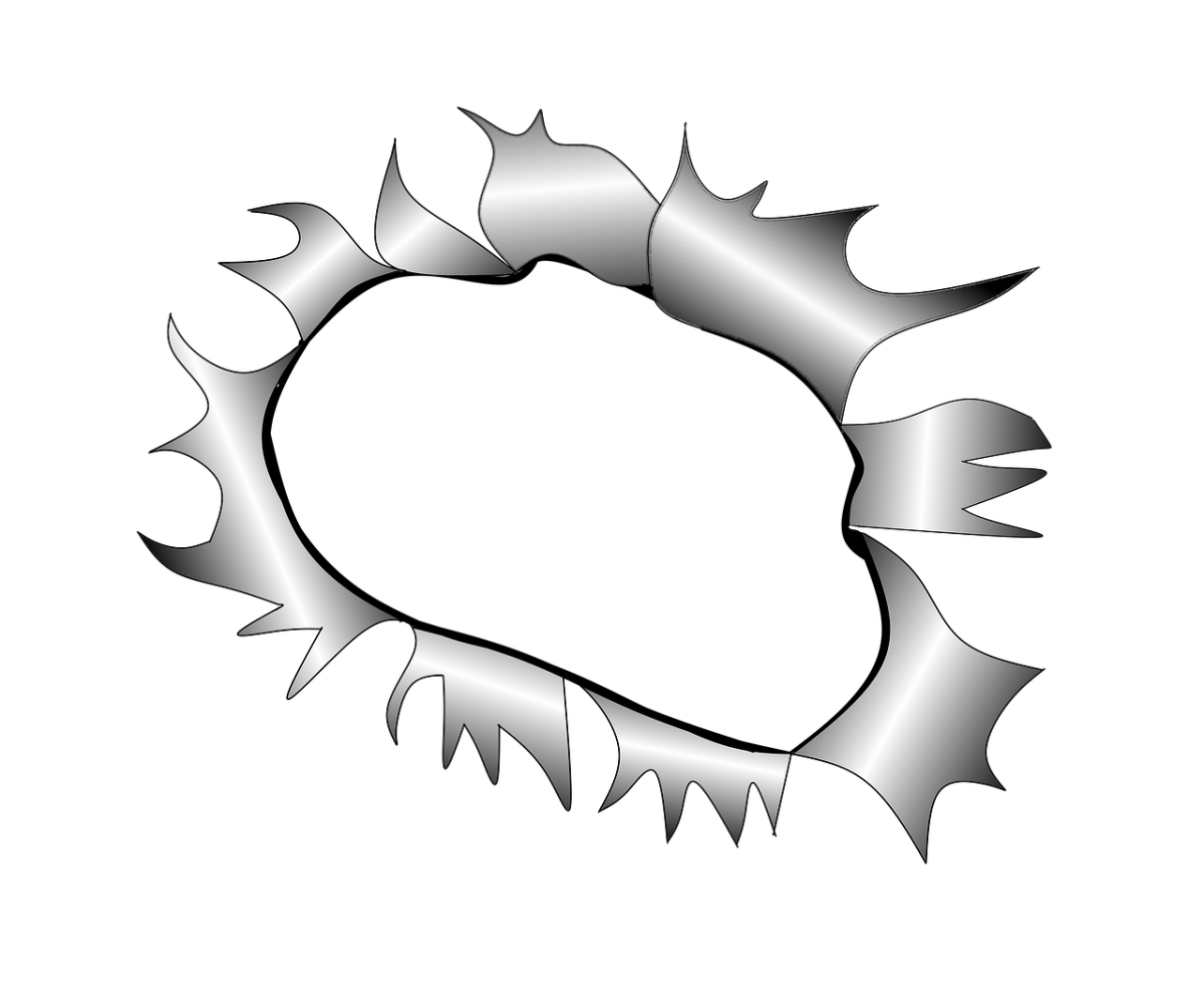 Дыра в стене без фона