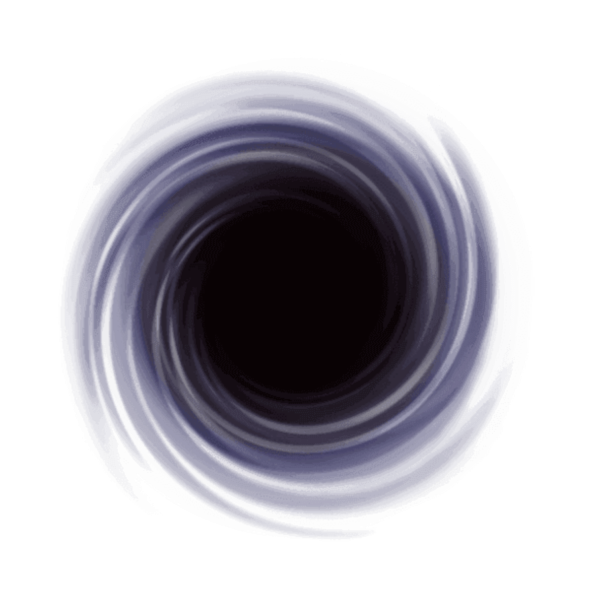 Черная дыра на белом фоне