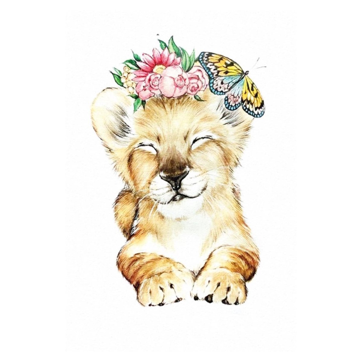 Алмазная мозайка Львенок