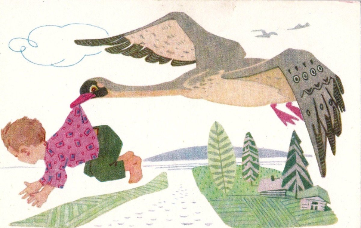 Раскраска печка из сказки гуси лебеди