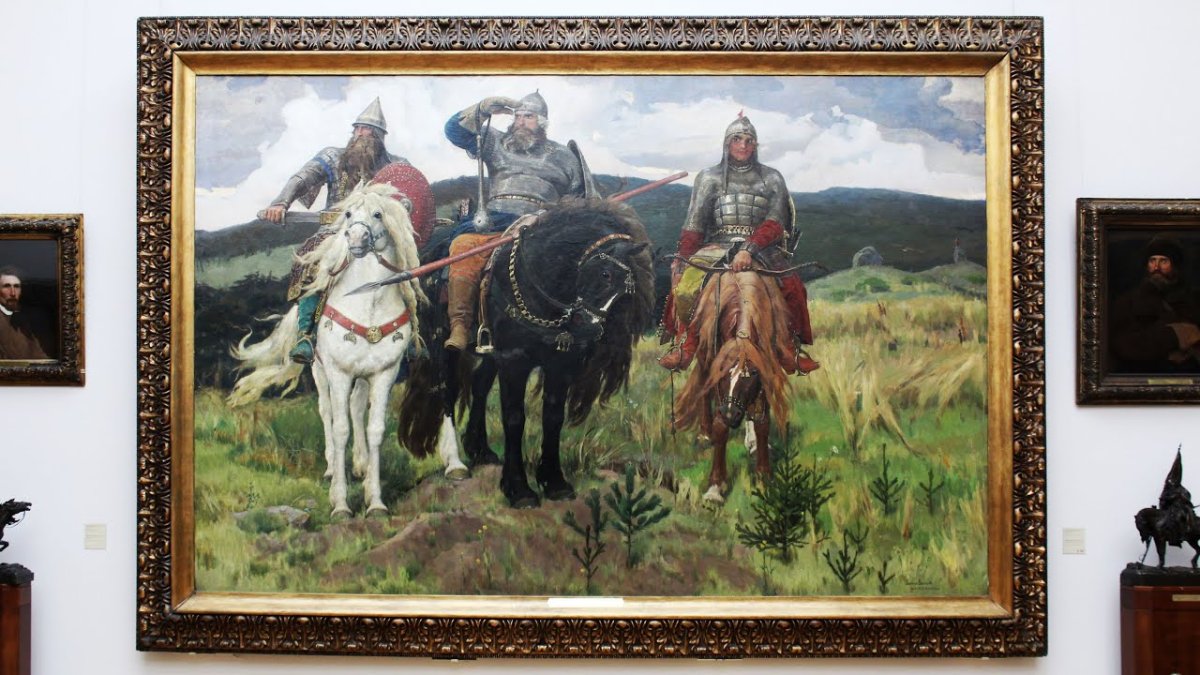 Васнецов богатыри Третьяковская галерея