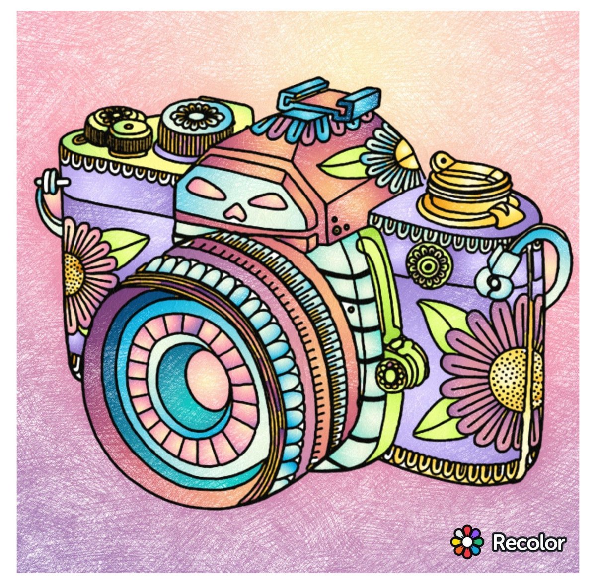 Фотоаппарат раскраска