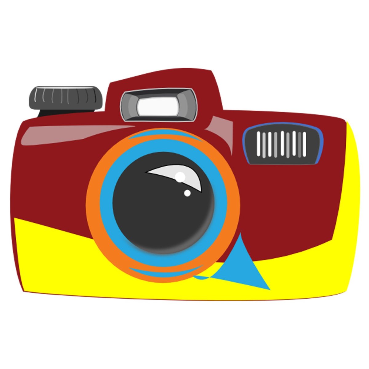 Фотоаппарат акварель на прозрачном фоне