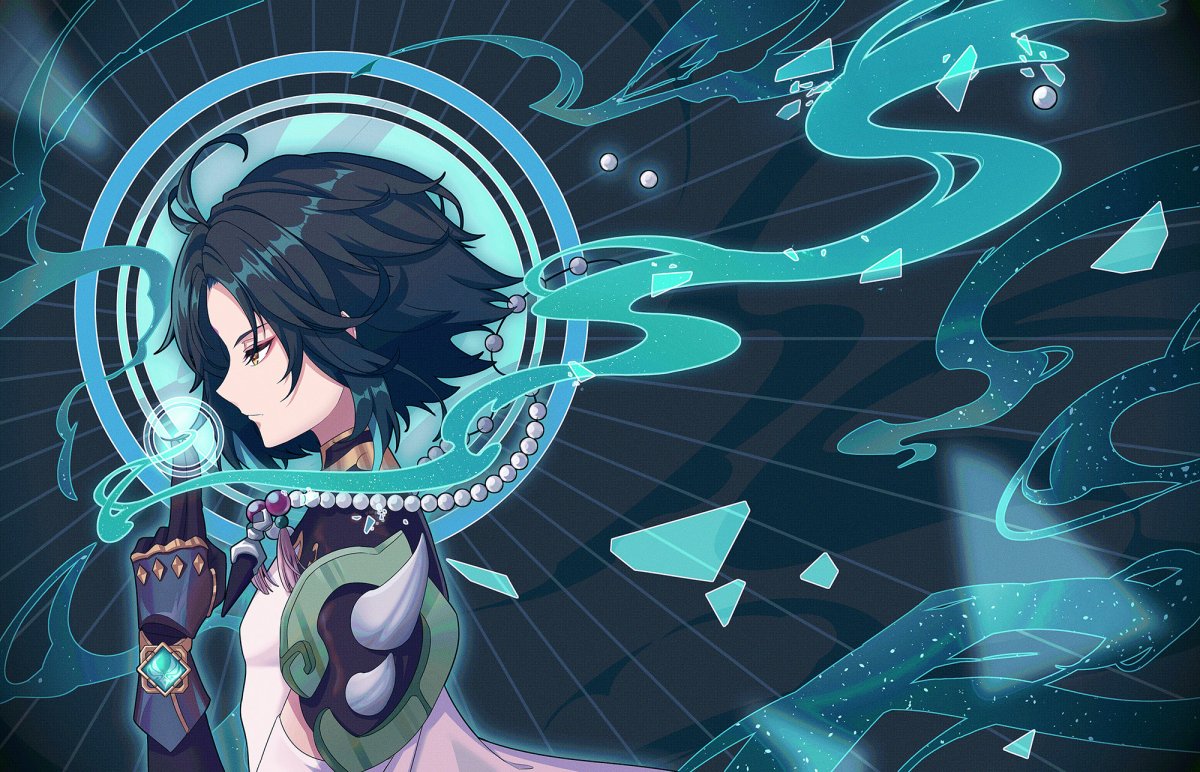 Причёска Сяо Геншин Импакт