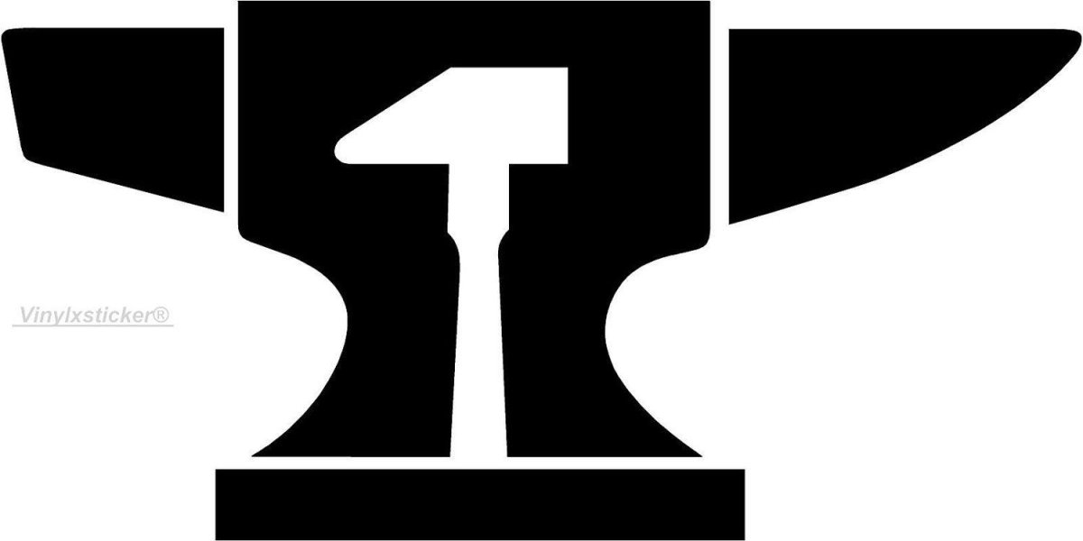 Значок молота и наковальни