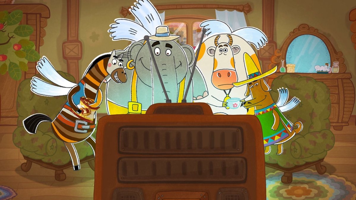 Малыши и летающие звери Коля и Оля