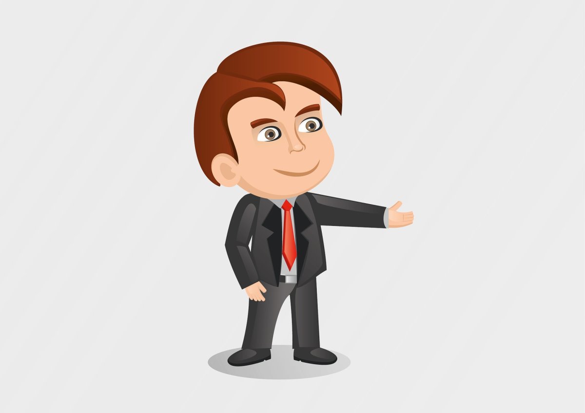 Мультяшный бизнесмен