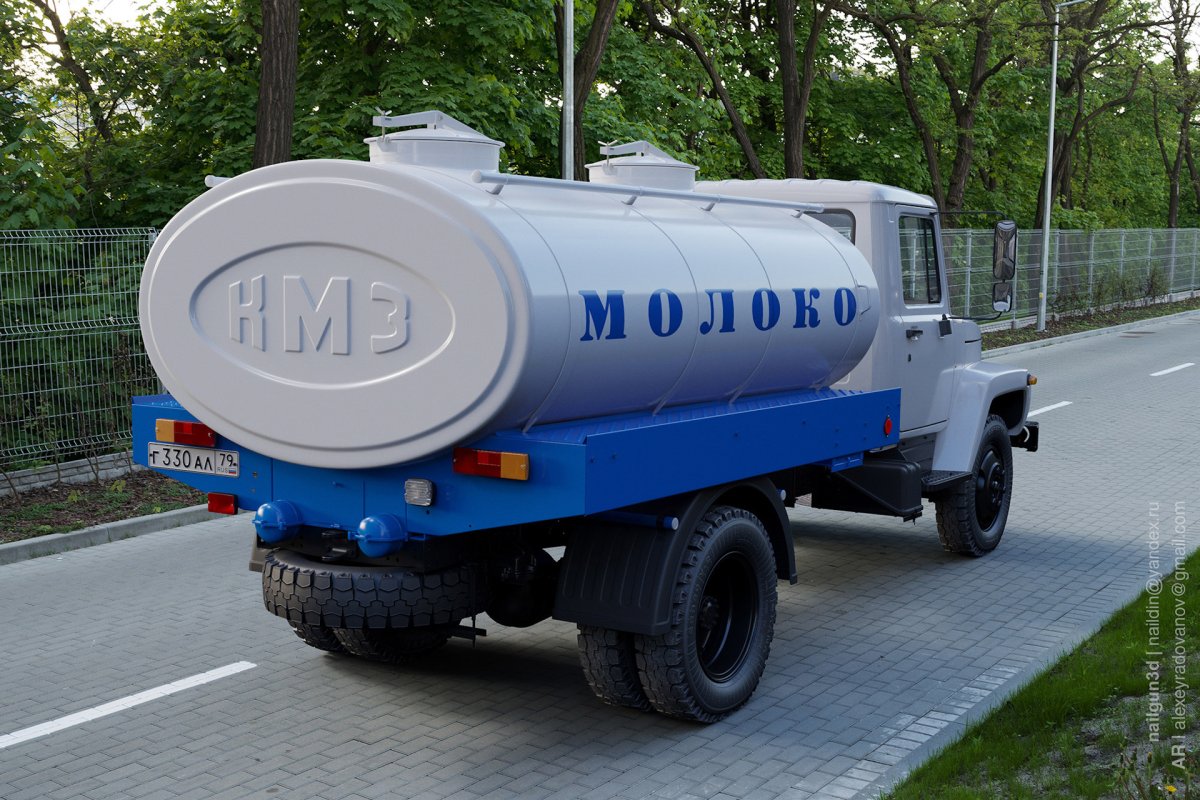 ГАЗ 53 молоковоз белый