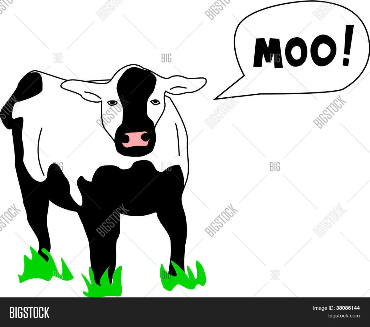 Корова мычит картинка черно белая