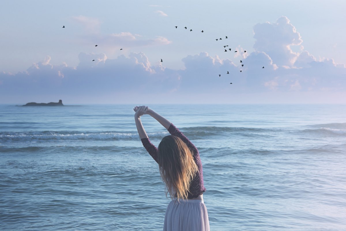 Девушка на море Эстетика