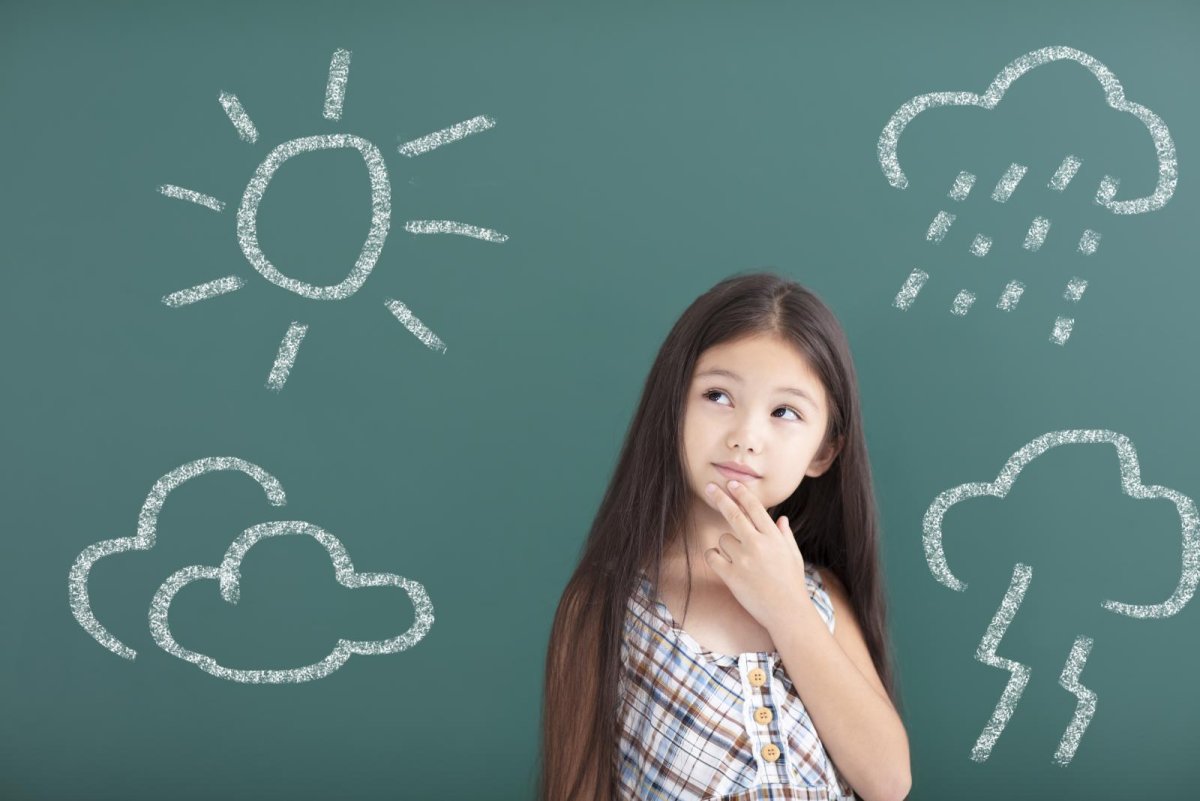 Девочка думает математика