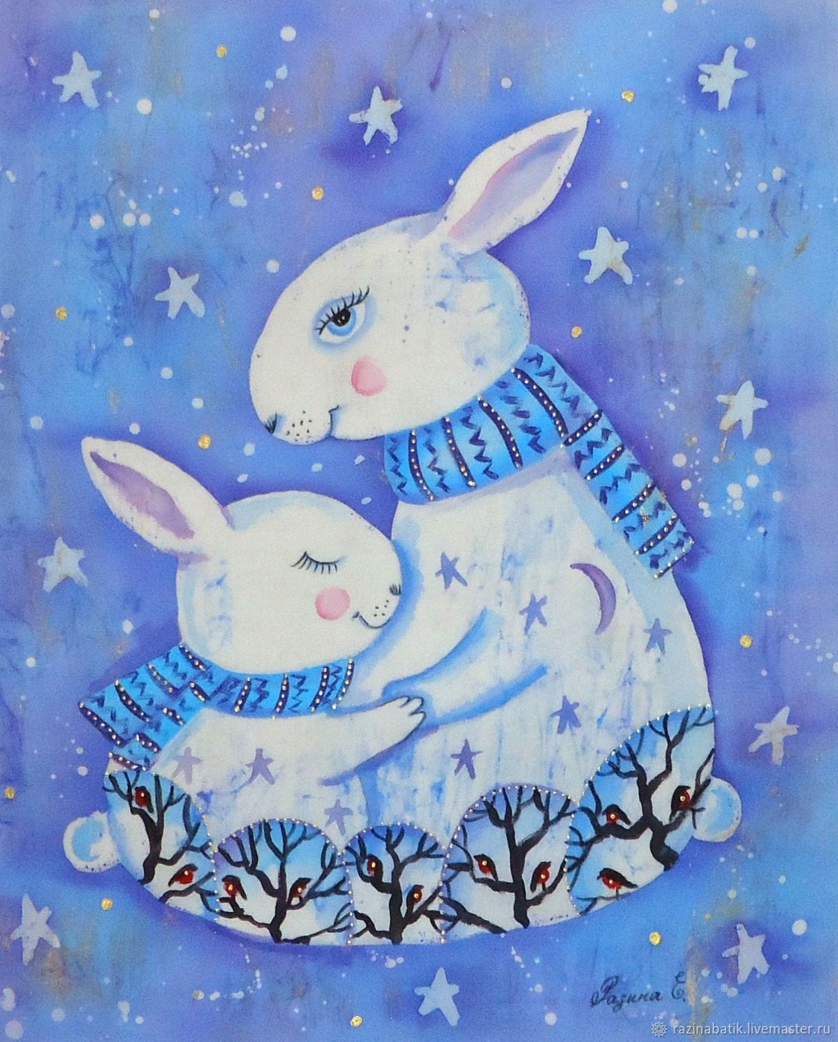 Заяц Беляк с зайчатами