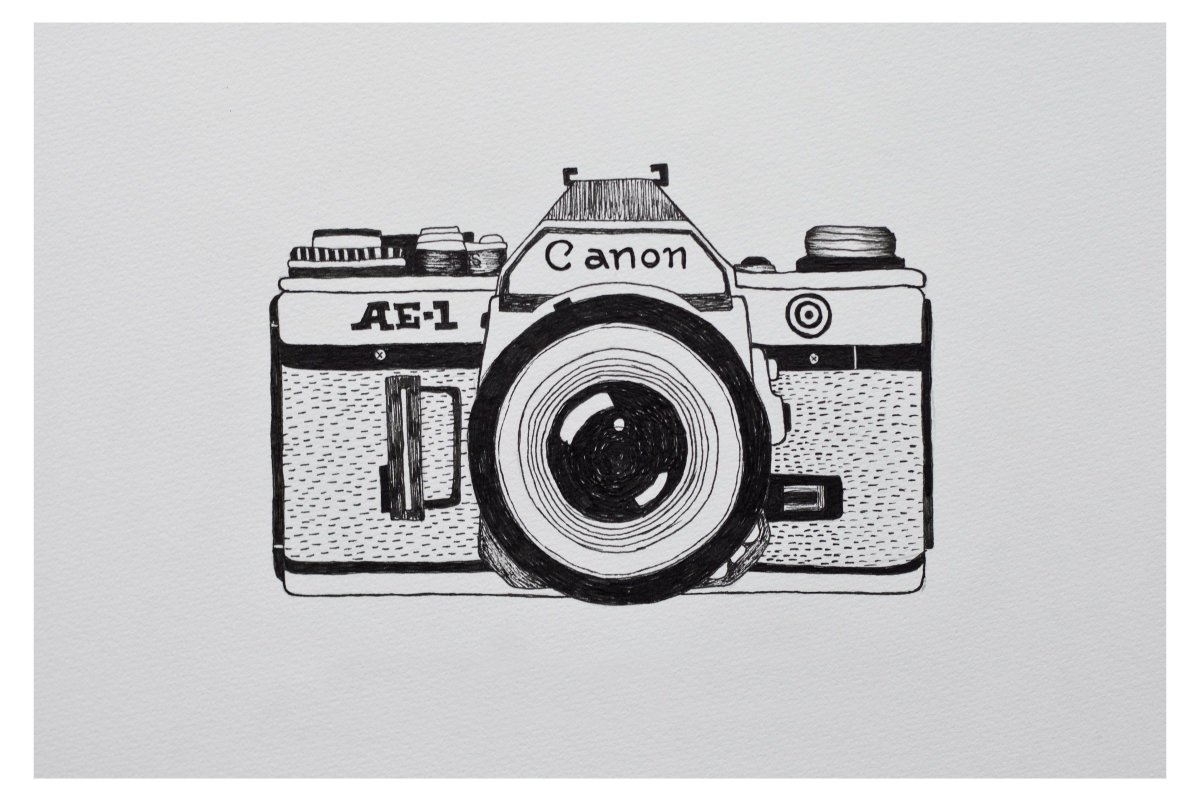 Человек с фотоаппаратом арт