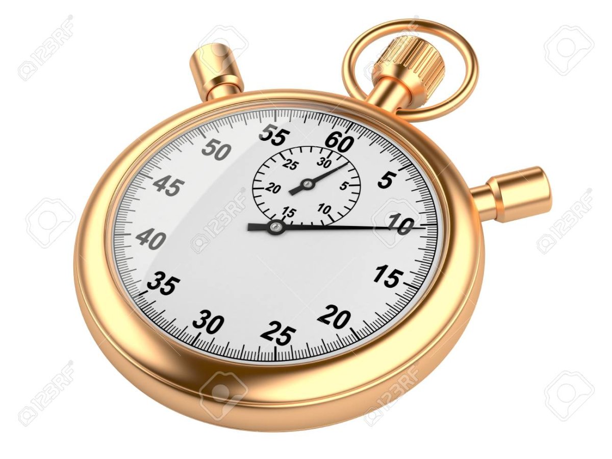 Секундомер на белом фоне