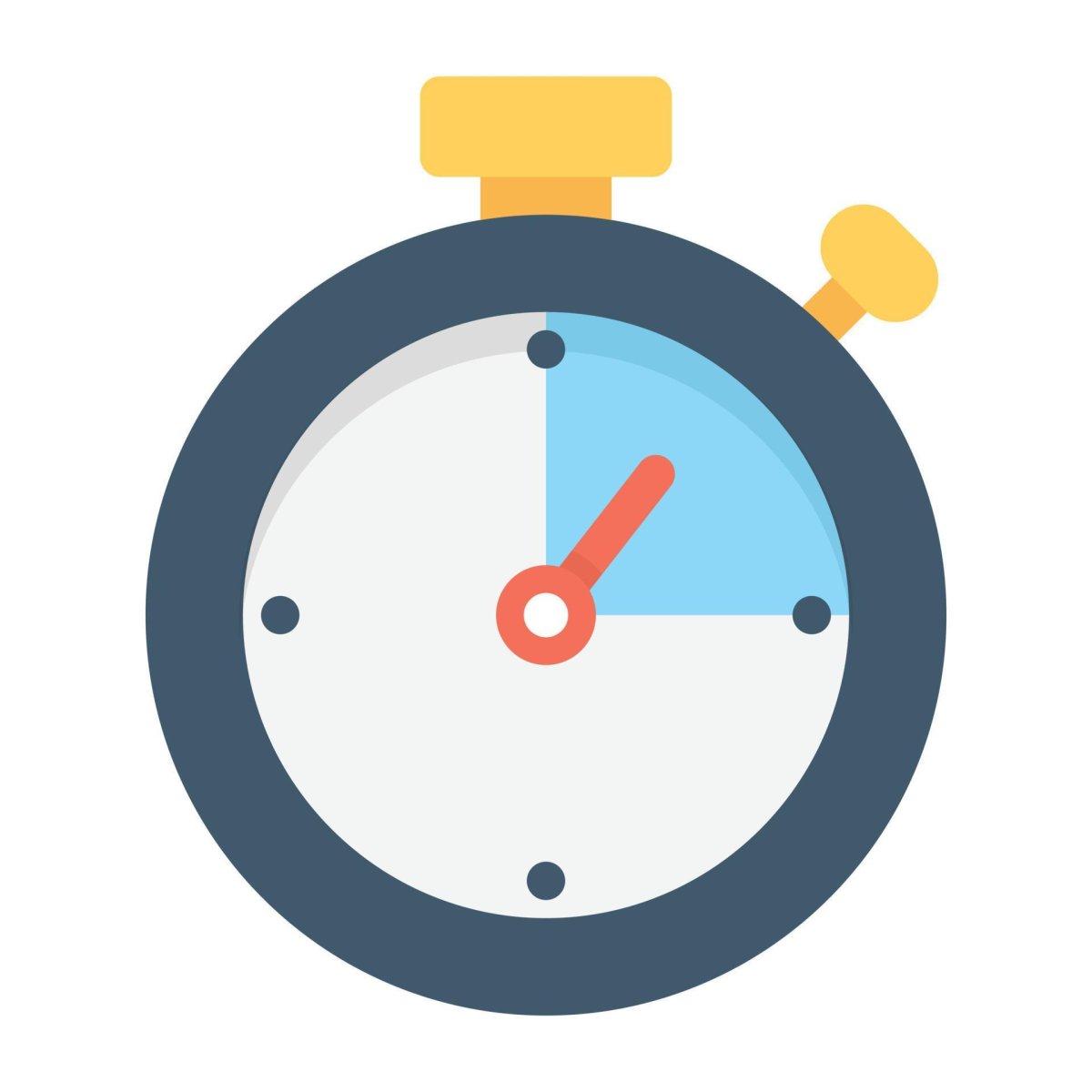 Секундомер на белом фоне