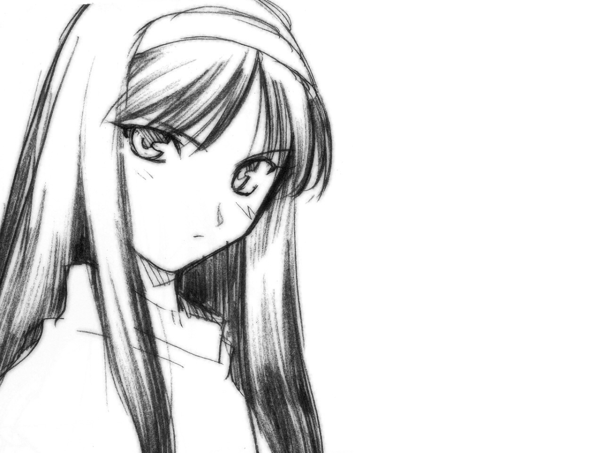 Аниме рисунки карандашом