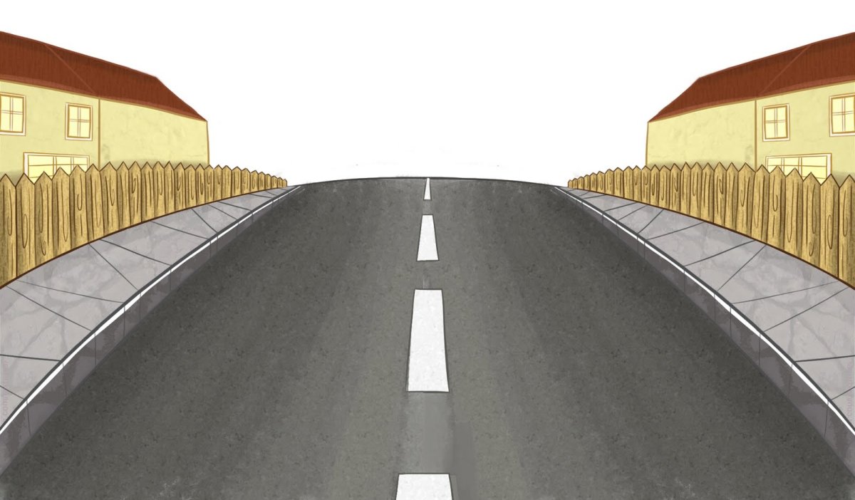 Дорога нарисованная