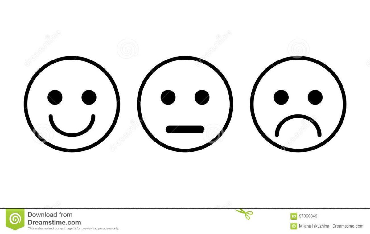 Грустный и веселый смайлик
