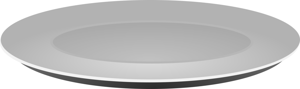 Тарелка сбоку вектор