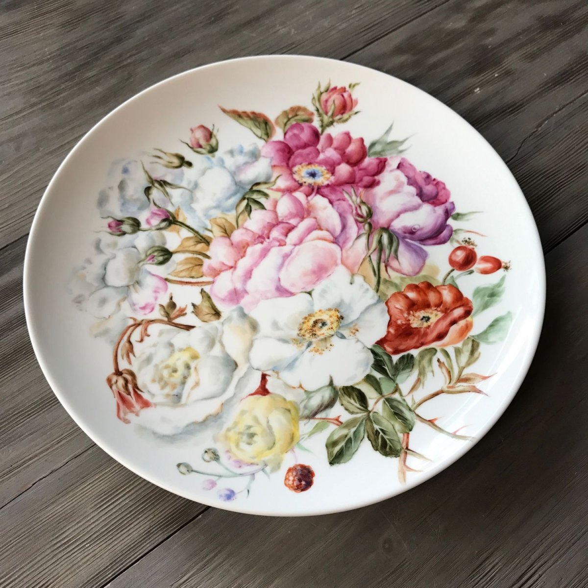 Тарелка с цветами