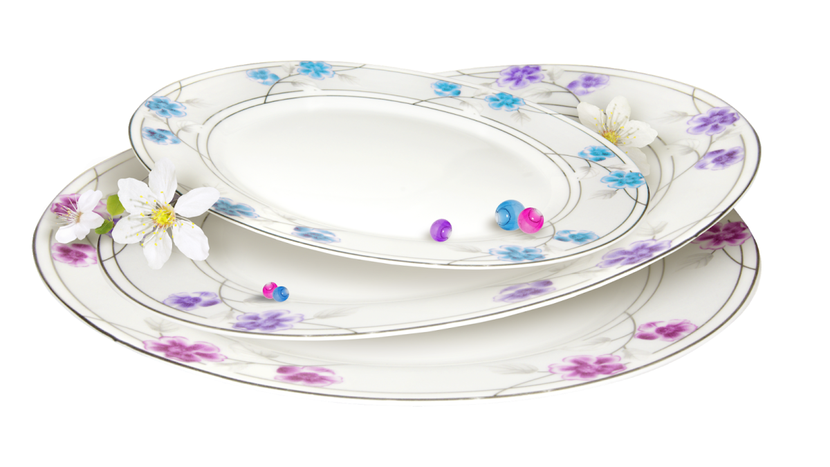 Красивая тарелка на прозрачном фоне