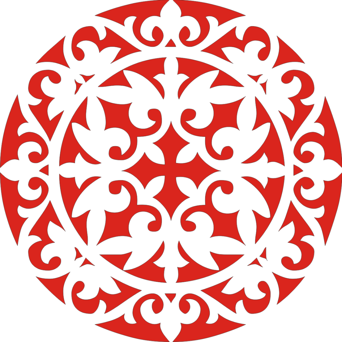 Кыргызский орнамент в полосе