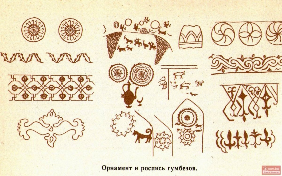 Казахский национальный орнамент Кошкар муйиз