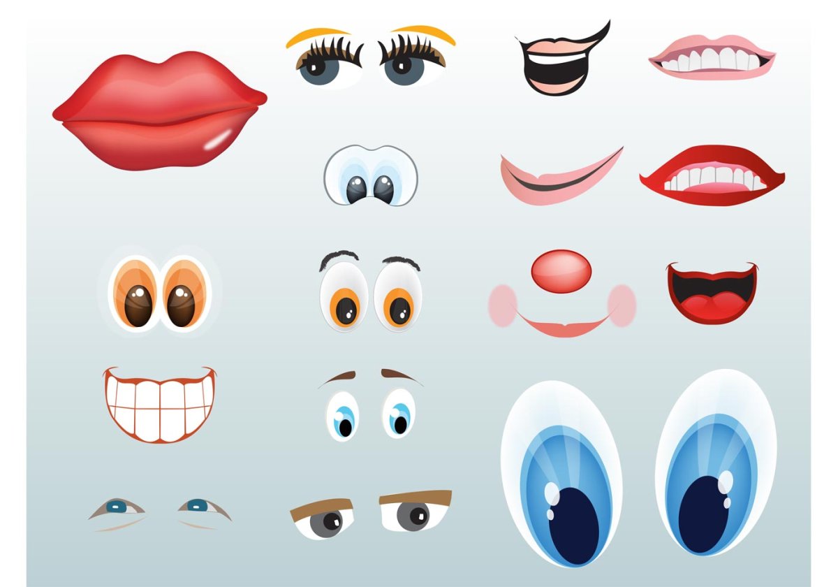 Глаза и губы для поделок